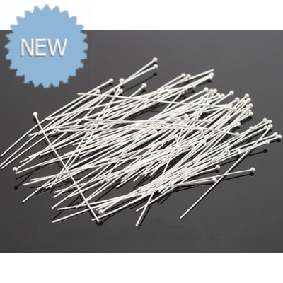 40mm Ball Headpins - Silver Tone